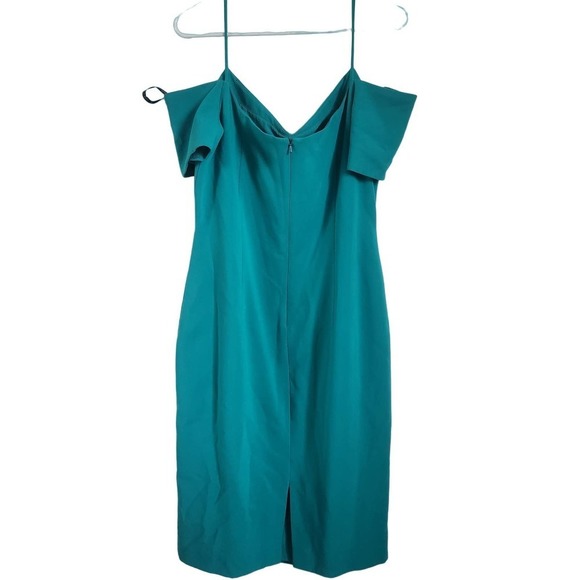 Black‎ Halo Teal Off Shoulder Dress Size 12 - Picture 4 of 5